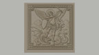 Fichier CNC & impression 3D saint Michel archange, ange guerrier avec dragon, haute qualité relief STL