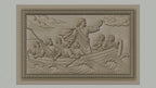 Fichier CNC & impression 3D Jésus apaisant la tempête, scène biblique en bateau, haute qualité relief STL