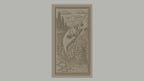 Fichier CNC & impression 3D poisson sautant, paysage nature, montagnes, arbres et eau, haute qualité relief STL