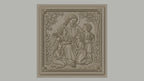 Fichier CNC & impression 3D Jésus avec enfants, scène religieuse florale, haute qualité relief STL