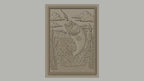 Fichier CNC & impression 3D poisson bass sautant, eau, plantes aquatiques haute qualité relief STL