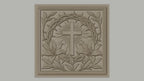 Fichier CNC & impression 3D croix chrétienne, couronne d’épines et lys, haute qualité relief STL