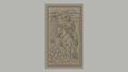 Fichier CNC & impression 3D cowboy à cheval désert cactus haute qualité relief STL