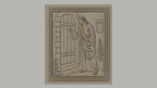 Fichier CNC & impression 3D Jésus frappant à la porte, scène biblique avec lanterne, haute qualité relief STL
