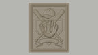 Fichier CNC & impression 3D baseball, batte, gant et casquette, haute qualité relief STL