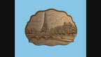CNC & impression 3D relief Tour Eiffel Paris, pont sur la Seine, architecture française, sculpture bois fichier STL haute qualité