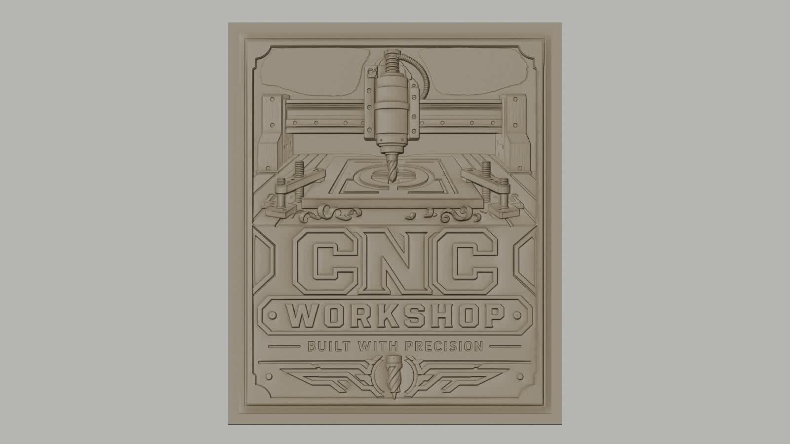 Fichier CNC & impression 3D atelier CNC, fraiseuse, machine à bois, haute qualité relief STL