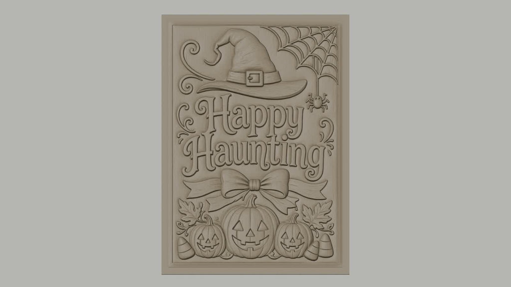 Fichier CNC & impression 3D Halloween, citrouilles, chapeau de sorcière, toile d'araignée, haute qualité relief STL