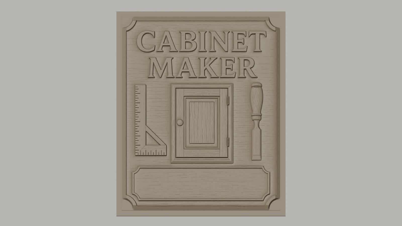 Fichier CNC & impression 3D Cabinet Maker, porte, équerre, ciseau à bois, haute qualité relief STL