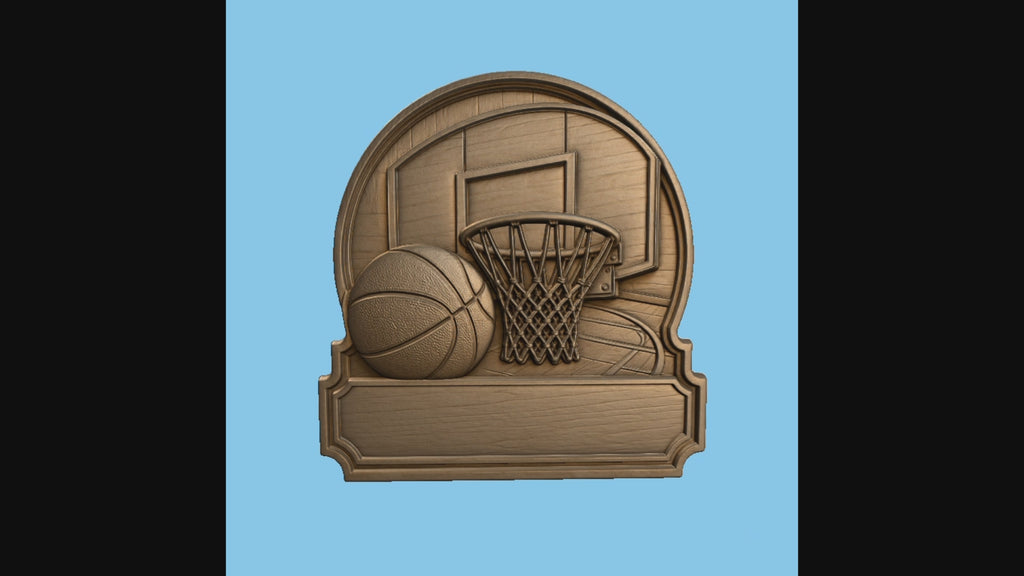 CNC & impression 3D relief basketball à personnaliser, panier ballon, déco sport, STL très haute qualité
