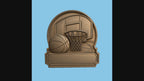 CNC & impression 3D relief basketball à personnaliser, panier ballon, déco sport, STL très haute qualité