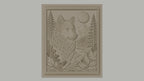 Fichier CNC & impression 3D loup sauvage, paysage nature, montagne, forêt, pleine lune, haute qualité relief STL