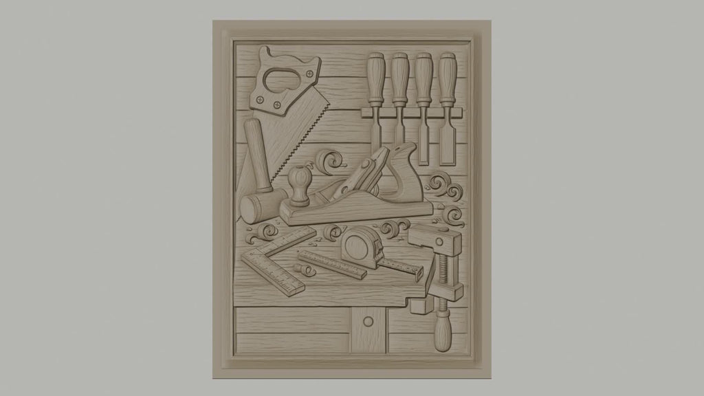 Fichier CNC & impression 3D outils de menuiserie, scie, rabot, marteau, équerre, serre-joint, haute qualité relief STL