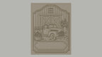Fichier CNC & impression 3D camion ancien, grange bois, fleurs en relief, haute qualité relief STL