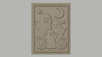 Fichier CNC & impression 3D thème Halloween, fantômes, citrouilles, lune et étoiles, haute qualité relief STL