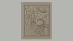 Fichier CNC & impression 3D espace, astronaute, fusée, planètes, haute qualité relief STL