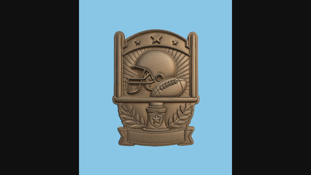 CNC & impression 3D football américain, casque et ballon sport, trophée mural à personnaliser, fichier STL très haute qualité