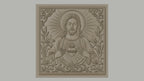 Fichier CNC & impression 3D Jésus Christ, cœur sacré, lys et ornements, haute qualité relief STL