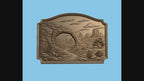 CNC & impression 3D relief paysage désert western, arche rocheuse, cactus et mesas, fichier STL très haute qualité