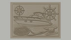 Fichier CNC & impression 3D bateau de plaisance, gouvernail, boussole, corde et taquet, haute qualité relief STL