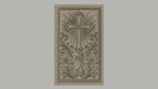 Fichier CNC & impression 3D religieux, croix, mains en prière et lys, haute qualité relief STL