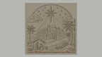 Fichier CNC & impression 3D scène de la nativité, étoile et village biblique, haute qualité relief STL