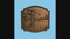Relief golf golfeur en swing, CNC & impression 3D, fichier STL pour gravure bois, STL de très haute qualité
