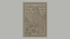 Fichier CNC & impression 3D aigle et paysage montagneux, forêt et rivière, haute qualité relief STL
