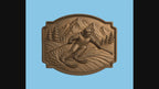 CNC & impression 3D relief skieur alpin en montagne, déco chalet ski, STL très haute qualité