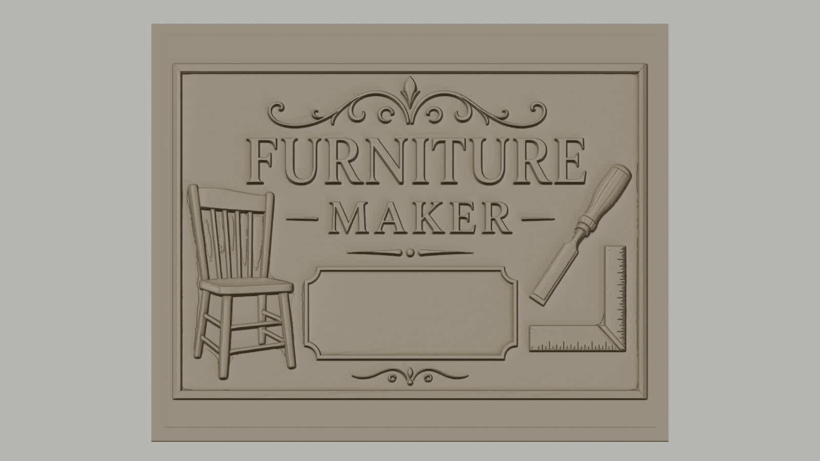 Fichier CNC & impression 3D meuble, chaise, ciseau, équerre, haute qualité relief STL
