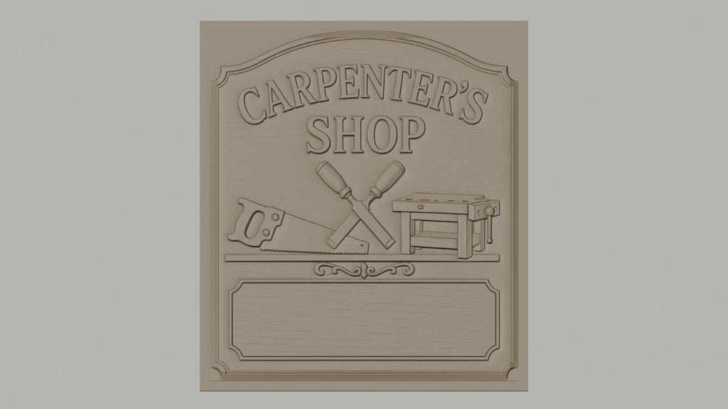 Fichier CNC & impression 3D atelier de menuiserie, scie, ciseaux à bois et établi, haute qualité relief STL