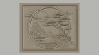 Fichier CNC & impression 3D paysage japonais, montagne, arbre bonsaï, rivière, haute qualité relief STL