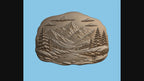 CNC & impression 3D relief montagnes alpines, paysage sapins et lac, décoration nature, sculpture bois fichier STL haute qualité