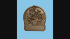 CNC & impression 3D trophée motocross avec moto cross, numéro 1 et plaque à personnaliser, fichier STL très haute qualité