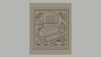 Fichier CNC & impression 3D thème boulangerie, pain, cupcake, rouleau à pâtisserie, fouet, haute qualité relief STL