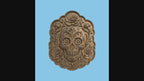 CNC & impression 3D relief crâne floral Sugar Skull, fleurs décoratives et style Día de Muertos, fichier STL haute qualité