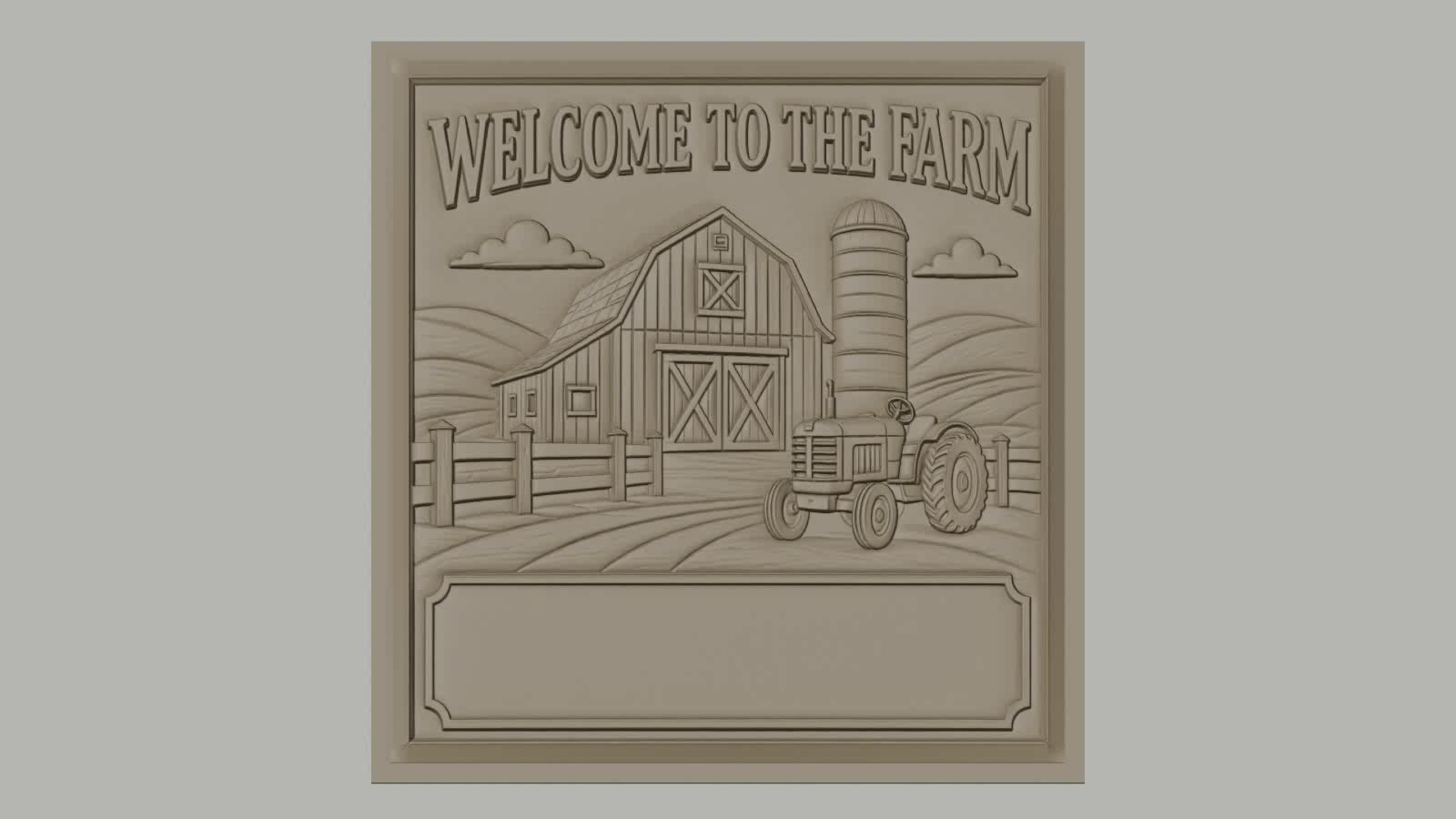 Fichier CNC & impression 3D ferme, grange, tracteur, silo, paysage agricole, haute qualité relief STL