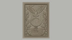 Fichier CNC & impression 3D colombe sacrée, baptême coquille et feuilles, haute qualité relief STL