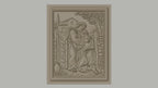Fichier CNC & impression 3D scène biblique le fils prodigue embrassé, maison et arbre arrière-plan, haute qualité relief STL